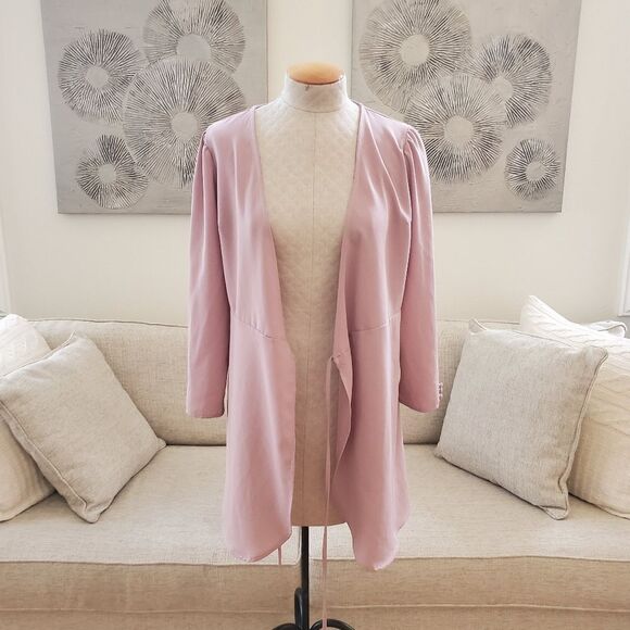 🌹 TOPSHOP 🌹 Long Sleeve Wrap Mini Dress - [size 6, Dusty Rose] - Picture 3 of 12